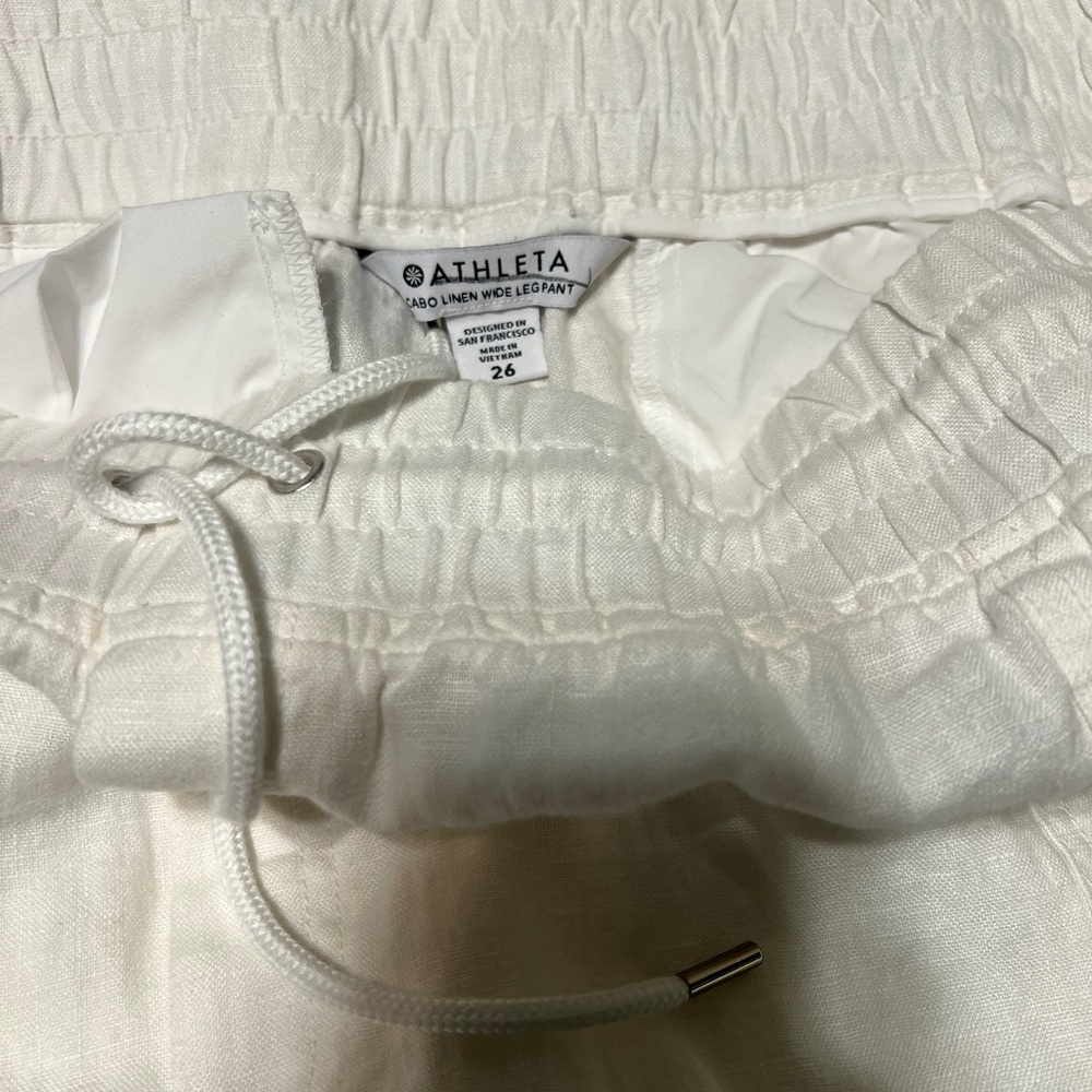 Athleta White Wide Leg Pants